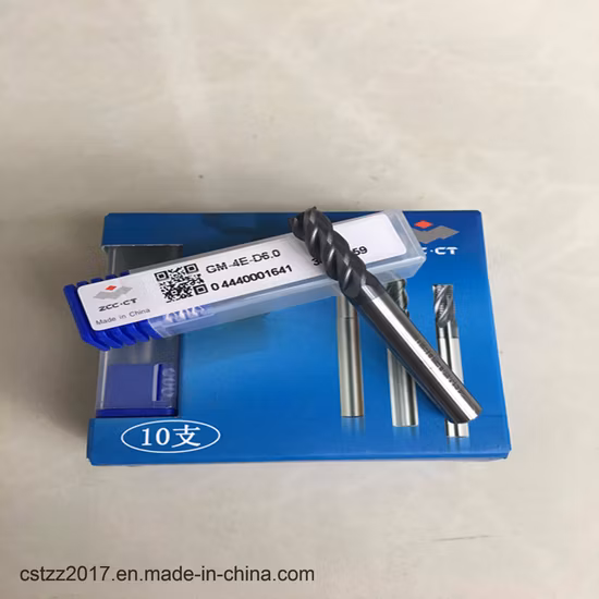 Abgeflachter Vollhartmetall-Schaftfräser der GM-4E-Serie für die Bearbeitung von Stahl 45/55/63/65 HRC 2/3/4 Nuten für CNC-Fräsmaschinen aus gehärtetem Stahl